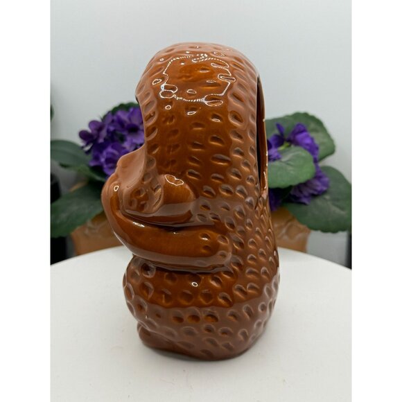 Vintage Ceramic Monkey Figurine Vase Planter Home Decor - Picture 4 of 5